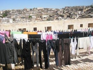 Washing on the roof