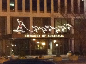 Australian Embassy at Christmas time in Washington DC